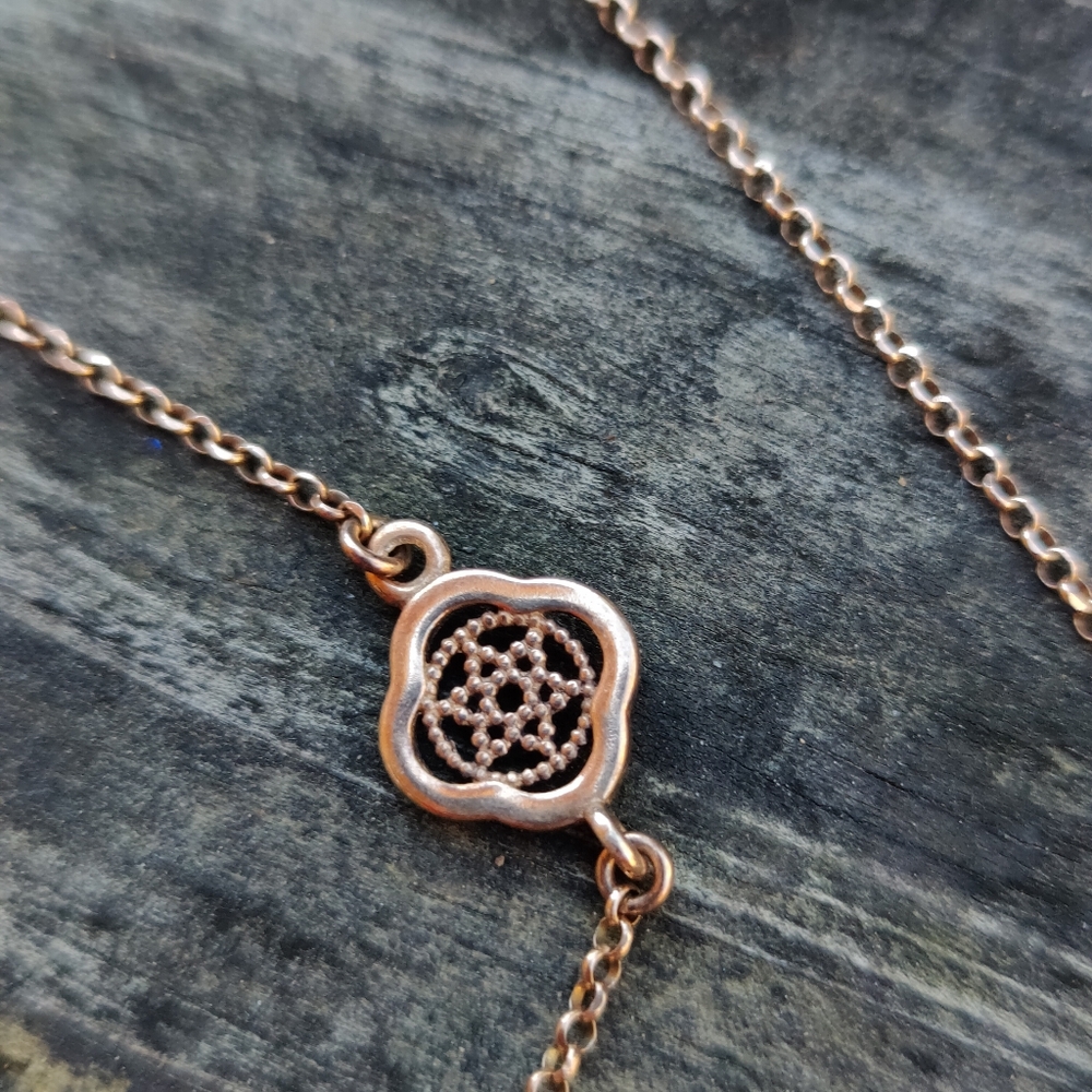 Long 35-in Rose Gold Vermeil Sterling Dyadema Italy Black Sapphire Necklace - Picture 7 of 8